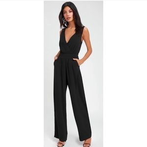 NWT lulus sleeveless jumpsuit with lace XS